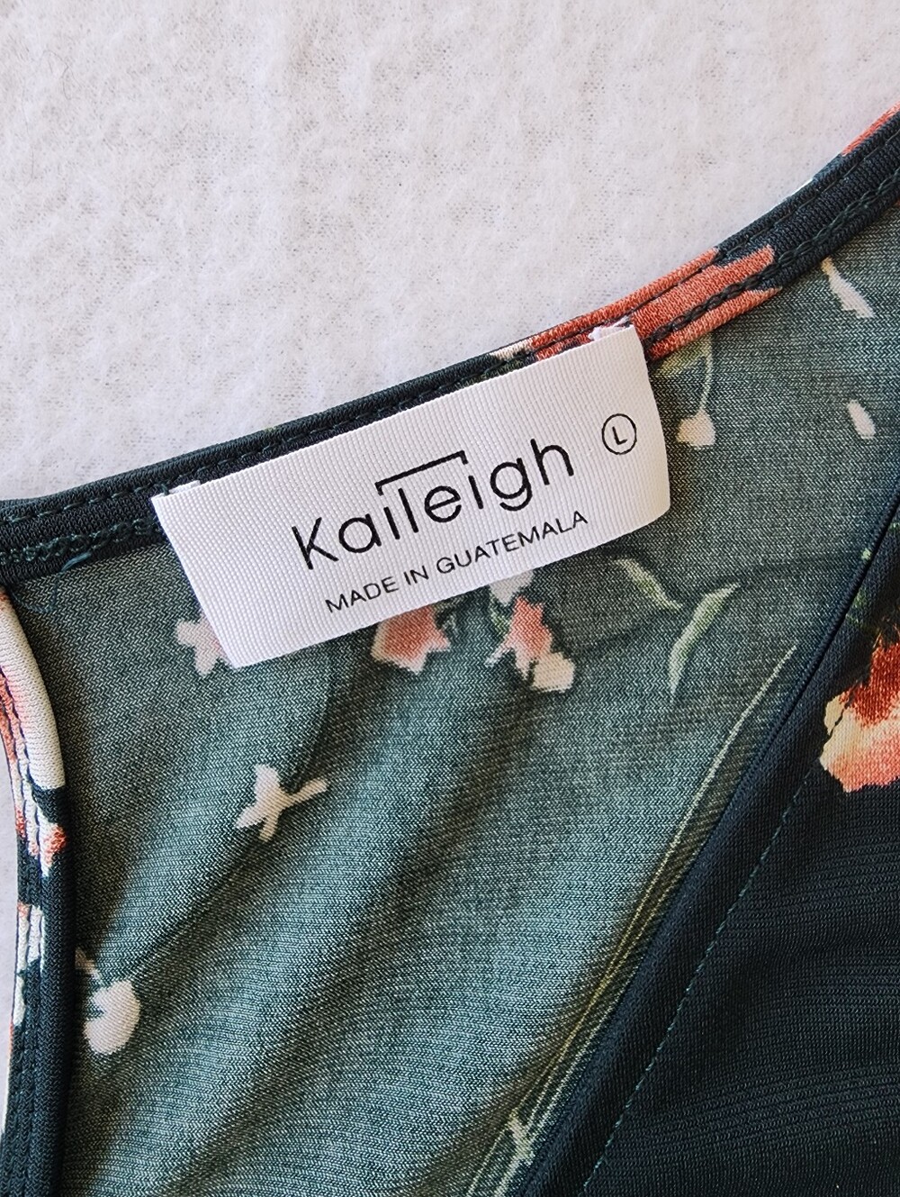 Kaitleigh Floral Wide Leg Jumpsuit Womens Large Sleeveless Wrap Front - Picture 8 of 12